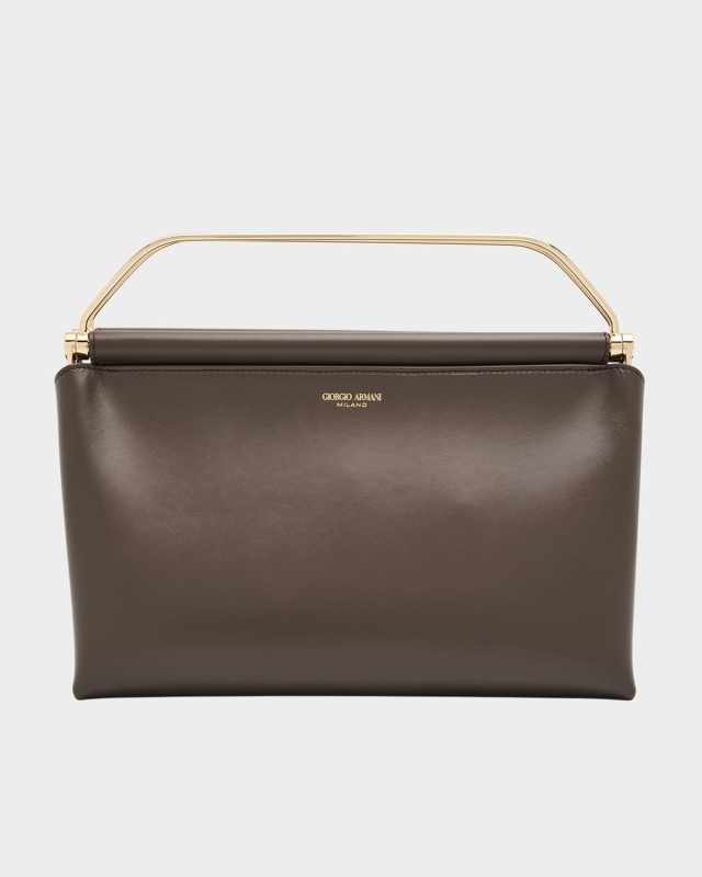 Avenue Large Polished Leather Clutch Bag